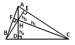 The three heights of the triangle