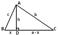 Triangle △ABC for Heron's Formula